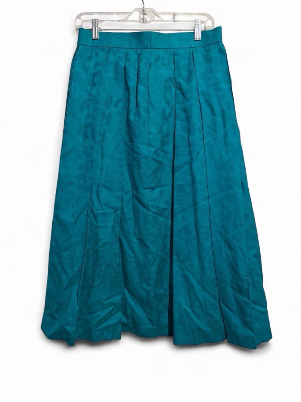 Vintage Geiger Austria Teal Pleated A-Line Women's Skirt